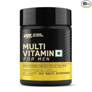 Optimum Nutrition (ON) Multivitamin for MEN– 60 Tablets, 26 Vitamins & Minerals, Amino Acids & Anti-Oxidants (Green Tea Extract, Beta Carotene, Lutein, Lycopene). Vegetarian.
