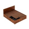 aman traders sheesham wood swiss queen size bed with box storage | wooden double bed cot palang furniture for bedroom living room home hotel (natural finish)