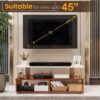 about space tv stand engineered wood tv showcase with foot pad entertainment console shelf storage for set top box, decor, books for living room tv unit oak red(l 101 x b 40.5 x h 41 cm)