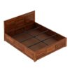 aman traders sheesham wood swiss queen size bed with box storage | wooden double bed cot palang furniture for bedroom living room home hotel (natural finish)