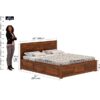 aman traders sheesham wood swiss queen size bed with box storage | wooden double bed cot palang furniture for bedroom living room home hotel (natural finish)